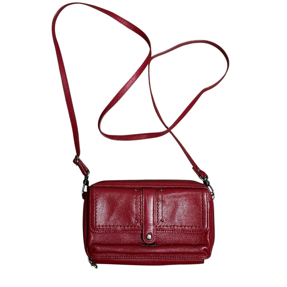 The Sak Red Iris Large Crossbody Wallet